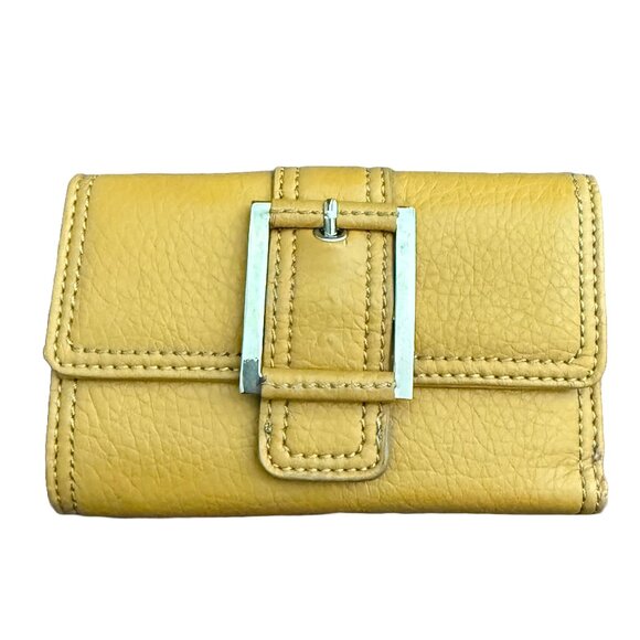 NWT Nine West Mustard Yellow Trifold Wallet - Picture 1 of 11